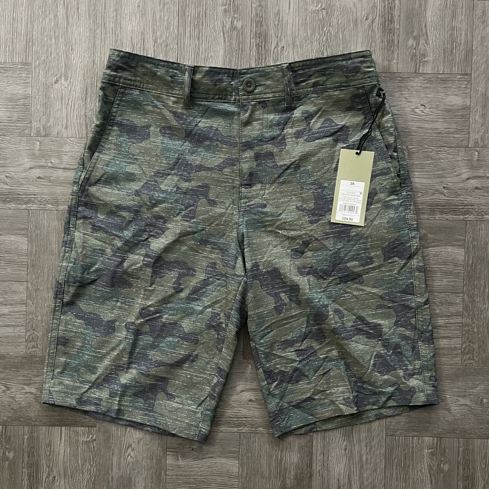 NEW Goodfellow & Co Hybrid Swim Shorts Size 28 Green Camo Camouflage $24 Retail
